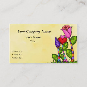 Carte De Visite Fleurs Whimsical