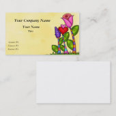 Carte De Visite Fleurs Whimsical (Devant / Derrière)