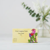 Carte De Visite Fleurs Whimsical (Debout devant)