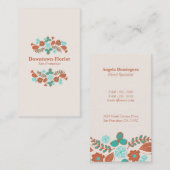 Carte De Visite Fleurs Whimsical (Devant / Derrière)