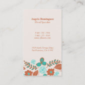 Carte De Visite Fleurs Whimsical (Dos)