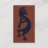 Carte De Visite Flexibilité de Kokopelli Figure - Noir sur Rouge (Dos)