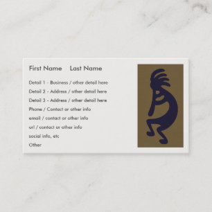 Carte De Visite Flexibilité de la figure Kokopelli - Noir sur Vert