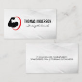 Carte De Visite Flexion du bras | Logo Fitness (Devant / Derrière)