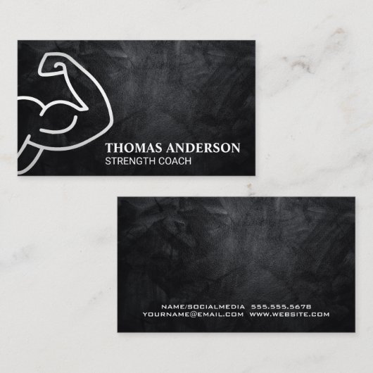 Carte De Visite Flexion du bras | Santé (Devant / Derrière)