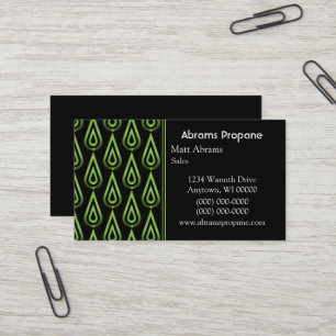 Carte de visite Flickr Flames, Lime Green