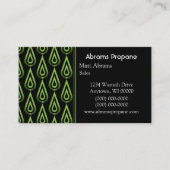 Carte de visite Flickr Flames, Lime Green (Devant)
