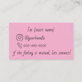 Carte De Visite Flirt and Connect Cards (Dos)