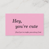 Carte De Visite Flirt and Connect Cards (Devant)