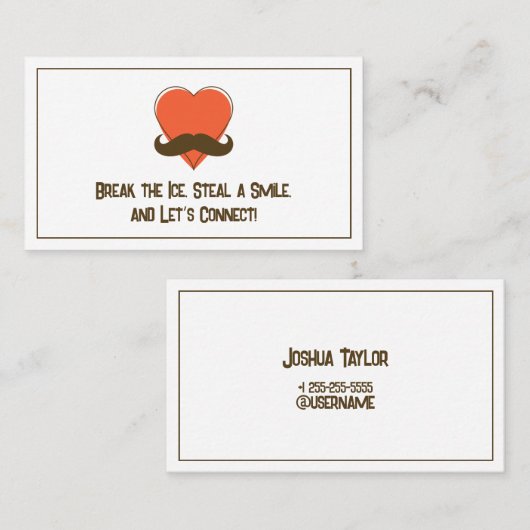 Carte de visite Flirtant (Devant / Derrière)