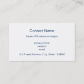 Carte De Visite Flocon de neige (Dos)