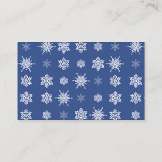 Carte De Visite Flocon de neige (Dos)