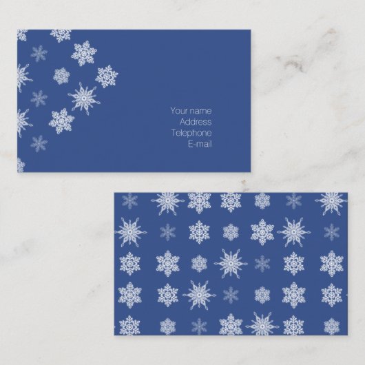 Carte De Visite Flocon de neige (Devant / Derrière)