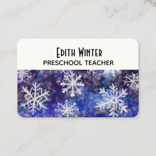 Carte De Visite Flocon de neige (Devant)