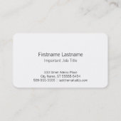 Carte De Visite Flocon de neige (Dos)