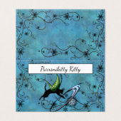 Carte De Visite Flocon de neige de chat cosmique (Extérieur déplié)