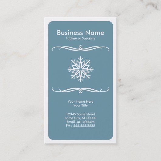 Carte De Visite flocon de neige de mod (Devant)