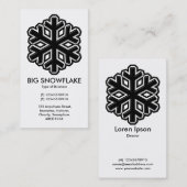 Carte De Visite Flocon de neige en fer - Blanc (Devant / Derrière)