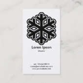 Carte De Visite Flocon de neige en fer - Blanc (Dos)