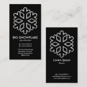 Carte De Visite Flocon de neige en fer - Noir (Devant / Derrière)