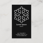 Carte De Visite Flocon de neige en fer - Noir (Dos)