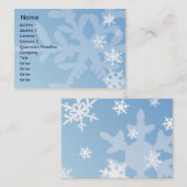 Carte De Visite Flocons de neige - potelés (Devant / Derrière)
