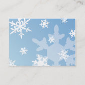 Carte De Visite Flocons de neige - potelés (Dos)