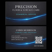 Carte De Visite Flooring Cleaning QR Code Professional