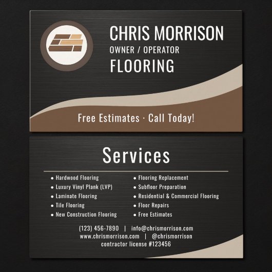 Carte De Visite Flooring Installation Metallic