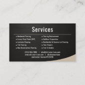 Carte De Visite Flooring Installation Metallic (Dos)