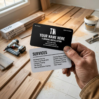 Carte De Visite Flooring Installation Modern Black and Silver