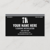 Carte De Visite Flooring Installation Professional Black & Silver (Devant)