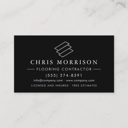 Carte De Visite Flooring Installation Service QR Code (Devant)