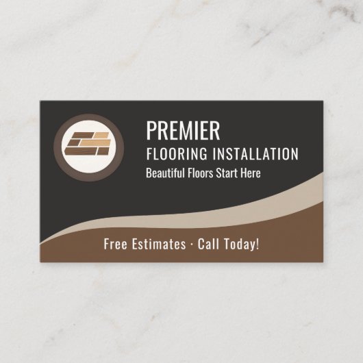 Carte De Visite Flooring QR Code Professional  (Devant)