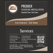 Carte De Visite Flooring QR Code Professional 