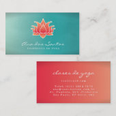 Carte De Visite Flor de Loto Tarjetas De Visita (Devant / Derrière)