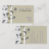 Carte De Visite Floral (Devant / Derrière)