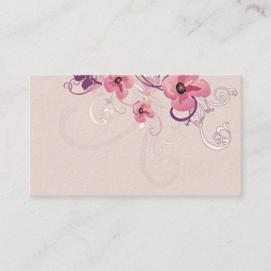 Carte de visite floral (Devant)