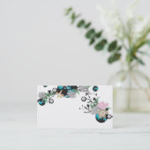 Carte de visite floral (Debout devant)