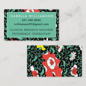 Carte De Visite Floral (Devant / Derrière)