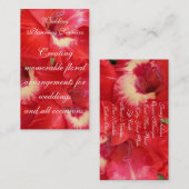 Carte De Visite Floral (Devant / Derrière)