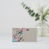 Carte de visite floral (Debout devant)