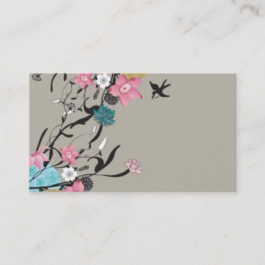 Carte de visite floral (Devant)