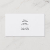 Carte de visite floral (Dos)