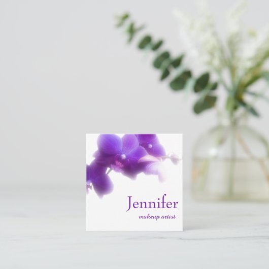 Carte de visite floral (Debout devant)