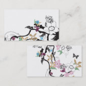 Carte de visite floral (Devant / Derrière)