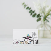 Carte de visite floral (Debout devant)