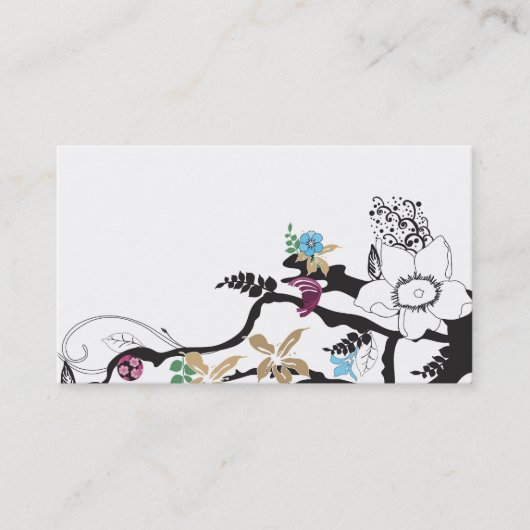 Carte de visite floral (Devant)