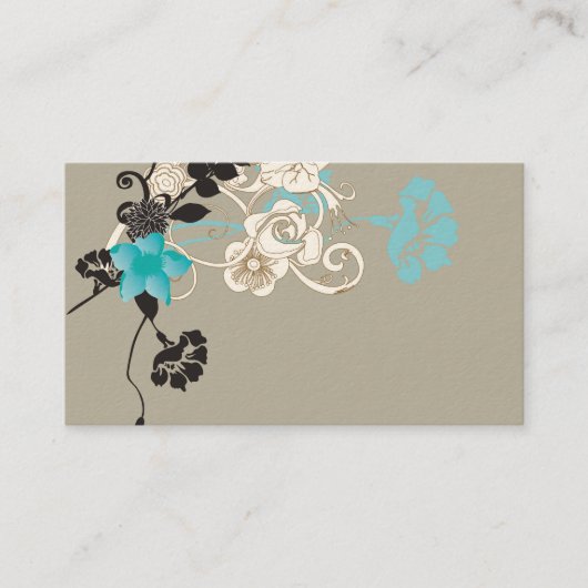 Carte de visite floral (Devant)