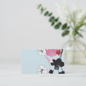 Carte de visite floral (Debout devant)